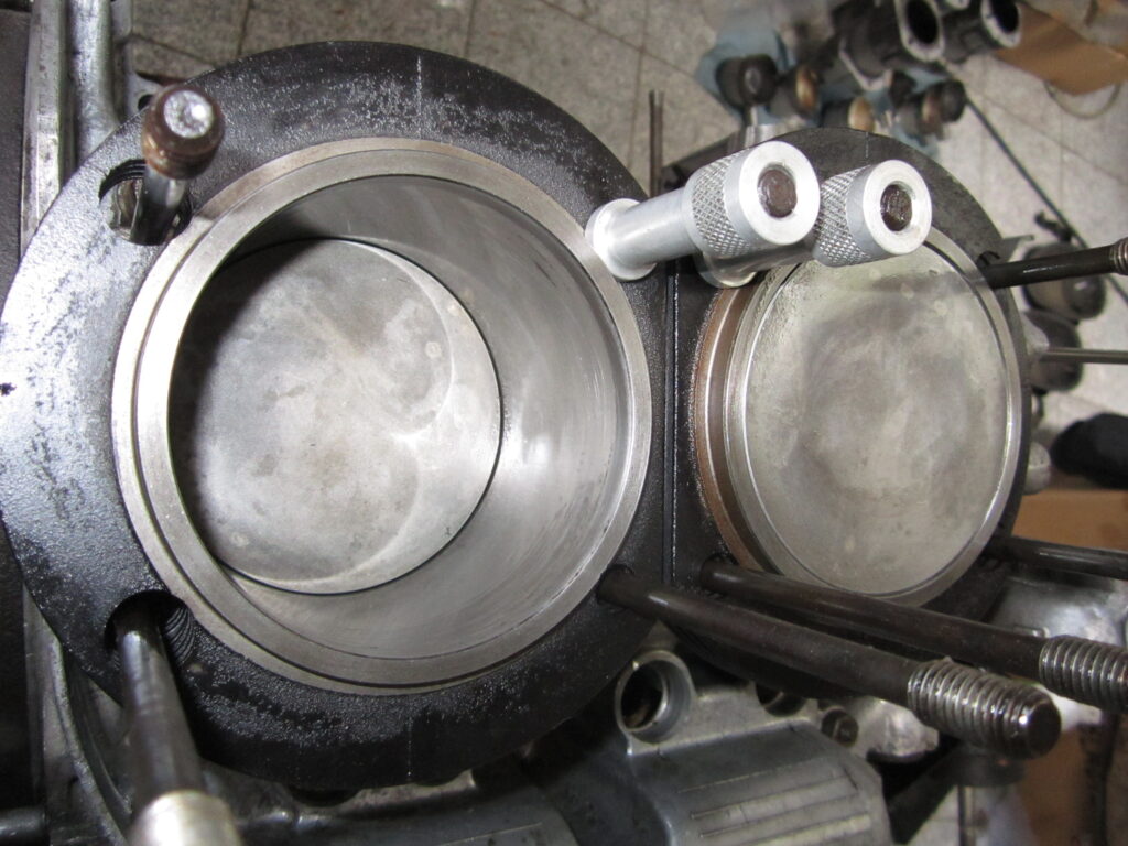 VW Porsche 914 engine. Close up of cylinders.