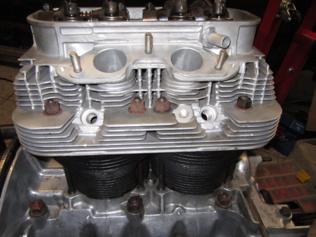 VW Porsche 914 engine. Side view.